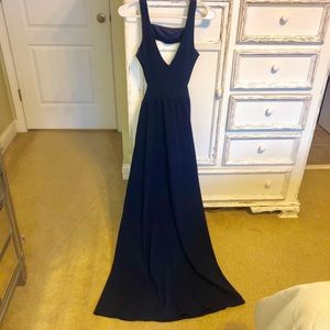 NWT navy blue cut out maxi dress